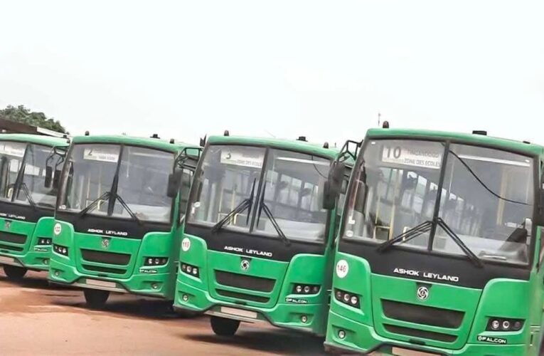 BREAKING: A fleet of 115 brand-new buses has just arrived in Burkina Faso,