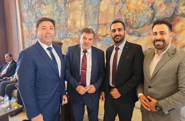 French-Turkish businessman Yılmaz Demir visited buildex exhibition in Damascus