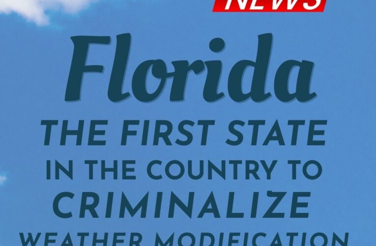 BREAKING NEWS: Florida Becomes First State to CRIMINALIZE Geoengineering & Weather Modification!