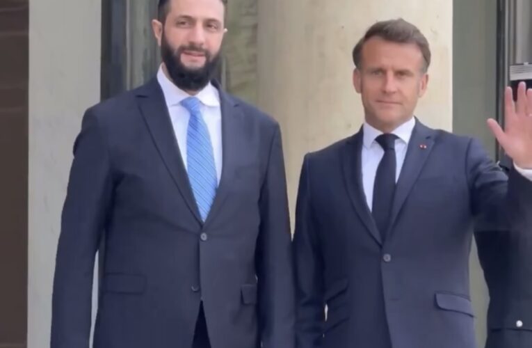 Syrian leader al-Sharaa meets Macron in Paris on first European visit