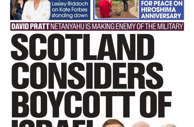 Scotland Considers Economic Boycott of Israel