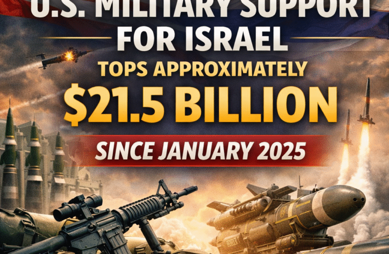 U.S. Records Show Billions in Weapons and Military Support Approved for Israel Since January 2025