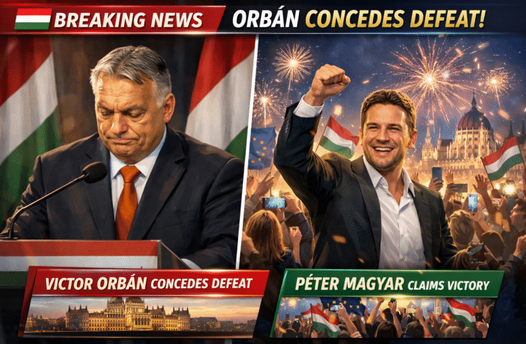 Viktor Orbán has conceded defeat to opposition leader Péter Magyar