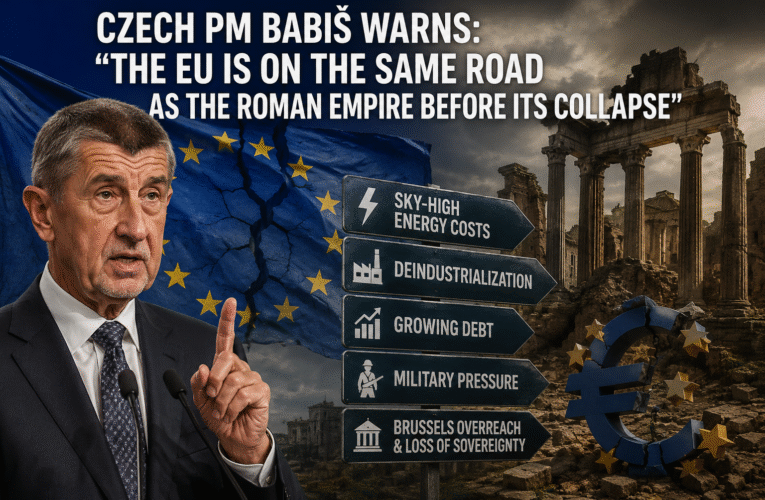 Czech PM Babiš warns EU is following path of Roman Empire’s decline