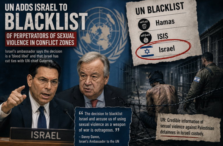 UN adds Israel to Conflict-Related Sexual Violence Blacklist