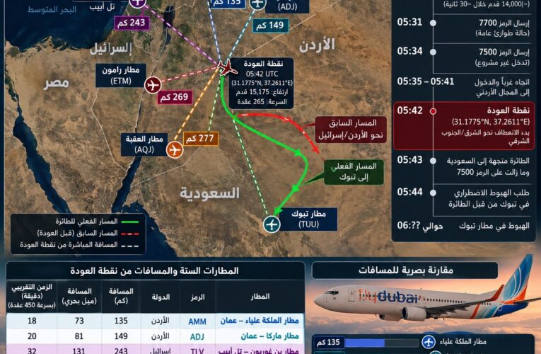 Why Did Flydubai Flight FZ1073 Divert to Tabuk? The Unanswered Question Behind Its Flight Path